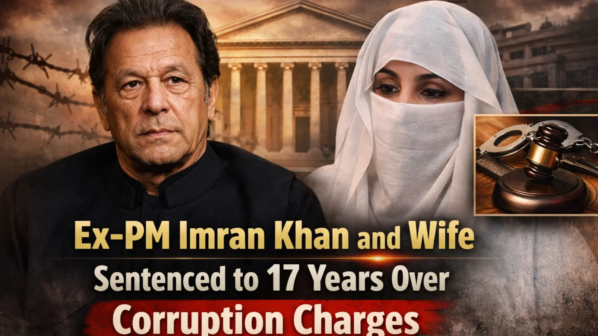 Ex-PM Imran Khan and Wife Sentenced to 17 Years Over Corruption Charges